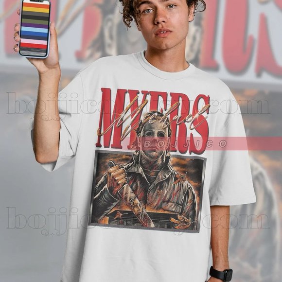 Michael Myers, Michael Myers Homage,Jason Voorhees Friday 13th,Stranger T-Shirt - Picture 2 of 2